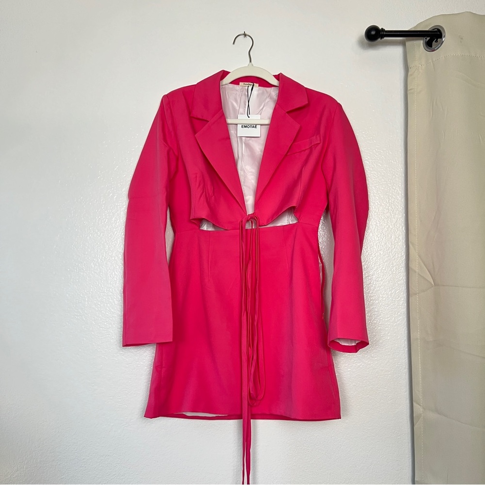 Pink Suit Dress Semi Formal Party Evening Dress